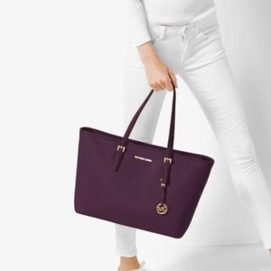 New! Michael Kors Jet Set Tote in Damson!